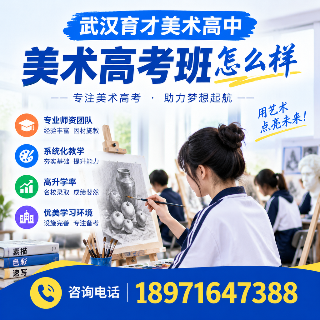 武汉育才美术高中美术高考班的课程进度与安排