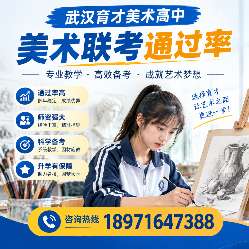 美术联考通过率低?武汉育才美术高中解惑