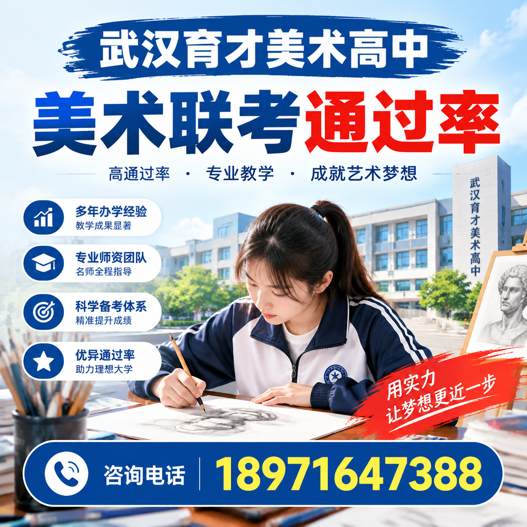 武汉育才美术高中美术联考通过率的秘密:成功的关键