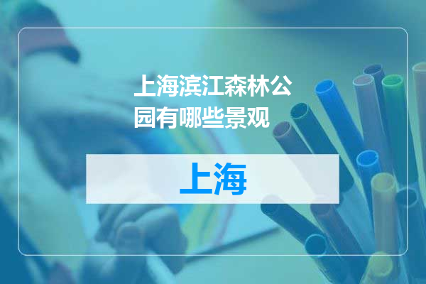 上海滨江森林公园有哪些景观