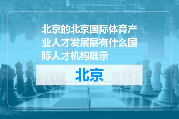 北京国际体育产业人才发展展有什么国际人才机构展示