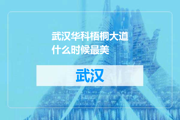 武汉华科梧桐大道什么时候最美
