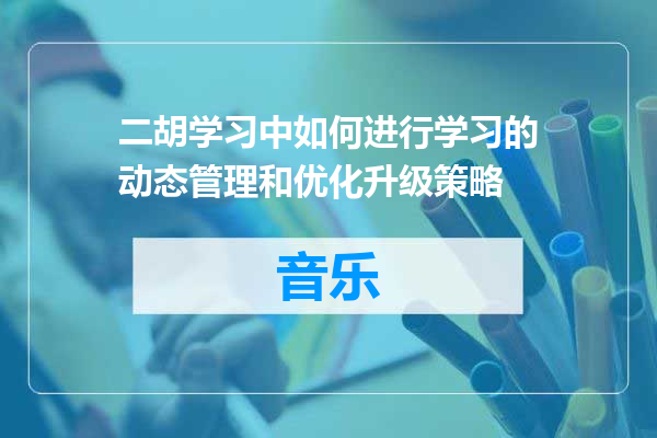 二胡学习中如何进行学习的动态管理和优化升级策略