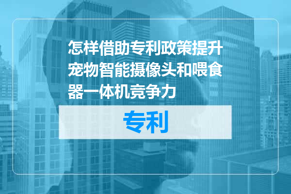 怎样借助专利政策提升宠物智能摄像头和喂食器一体机竞争力