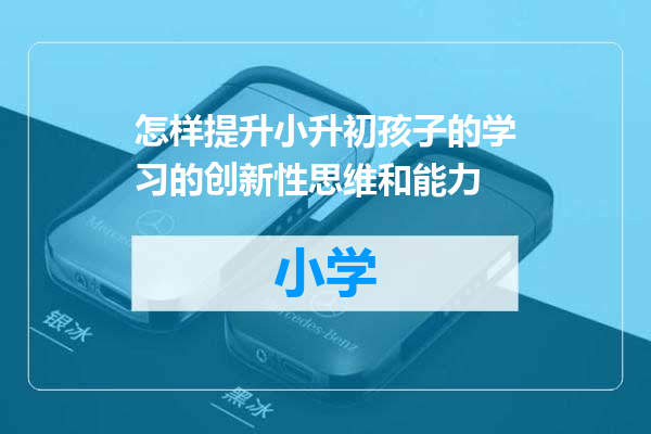 怎样提升小升初孩子的学习的创新性思维和能力