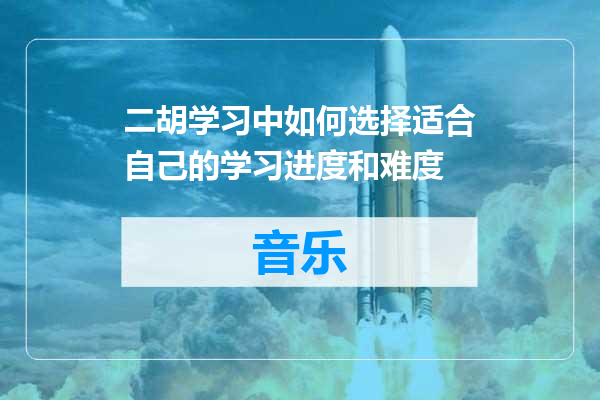 二胡学习中如何选择适合自己的学习进度和难度