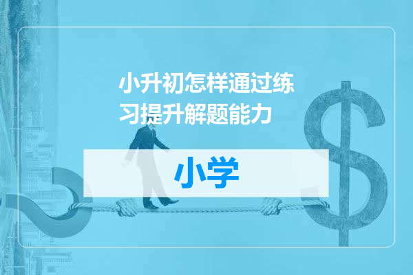 小升初怎样通过练习提升解题能力