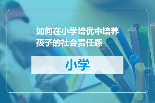 如何在小学培优中培养孩子的社会责任感