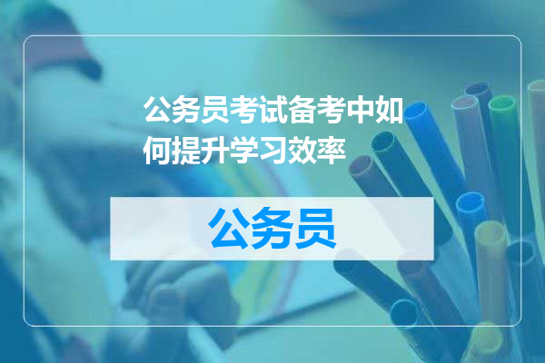 公务员考试备考中如何提升学习效率