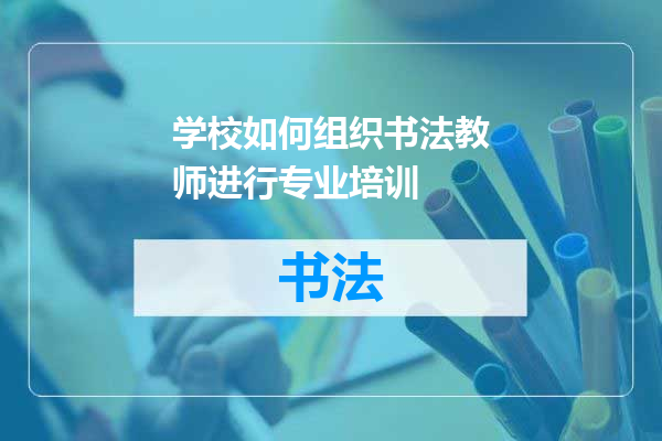 学校如何组织书法教师进行专业培训
