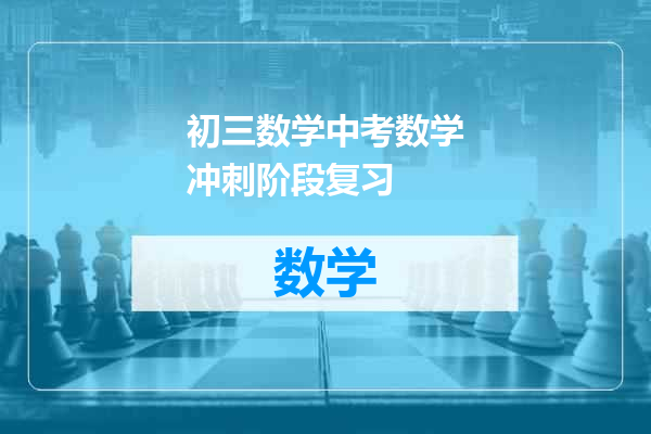 初三数学中考数学冲刺阶段复习