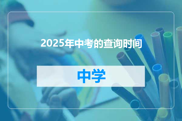 2025年中考的查询时间