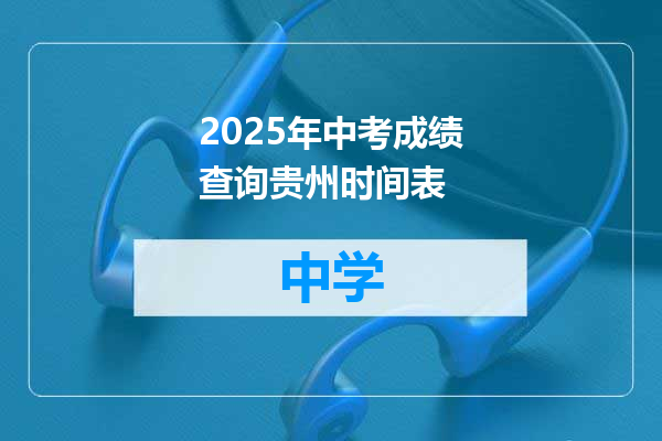 2025年中考成绩查询贵州时间表