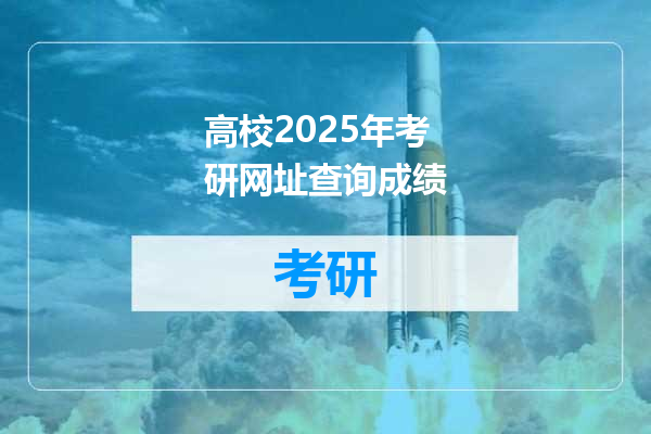 高校2025年考研网址查询成绩