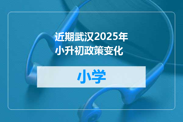 近期武汉2025年小升初政策变化