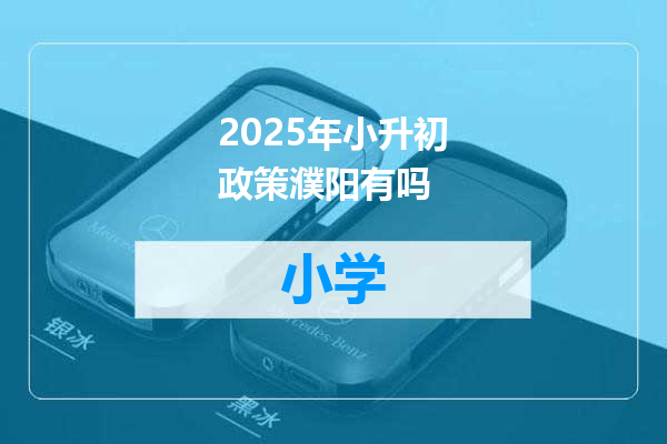2025年小升初政策濮阳有吗