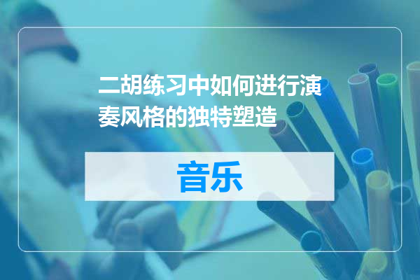 二胡练习中如何进行演奏风格的独特塑造