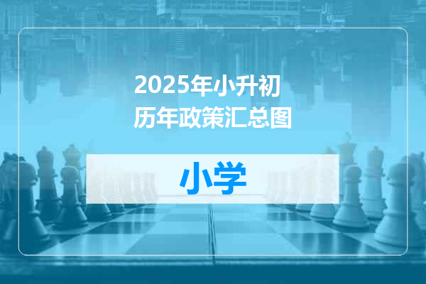 2025年小升初历年政策汇总图
