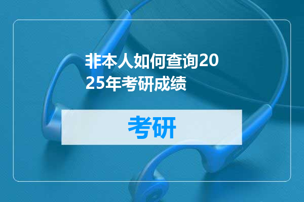 非本人如何查询2025年考研成绩