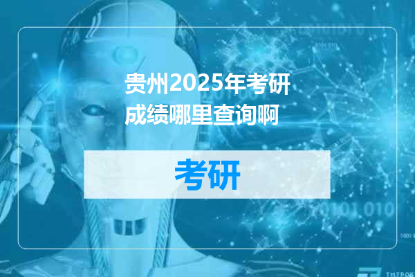 贵州2025年考研成绩哪里查询啊