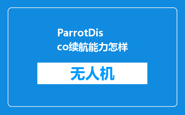ParrotDisco续航能力怎样
