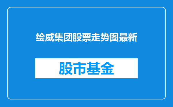 绘威集团股票走势图最新