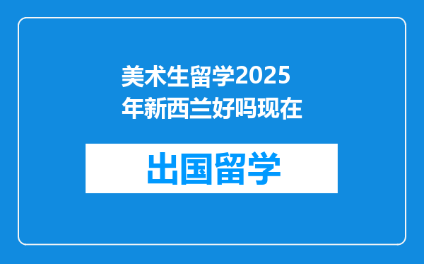美术生留学2025年新西兰好吗现在