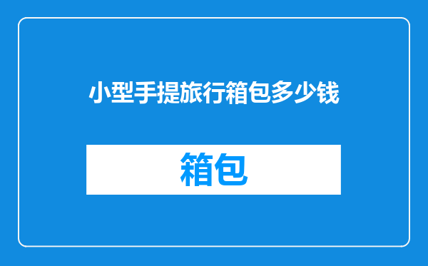 小型手提旅行箱包多少钱