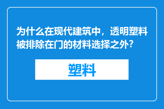 为什么在现代建筑中，透明塑料被排除在门的材料选择之外？