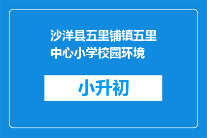 沙洋县五里铺镇五里中心小学校园环境