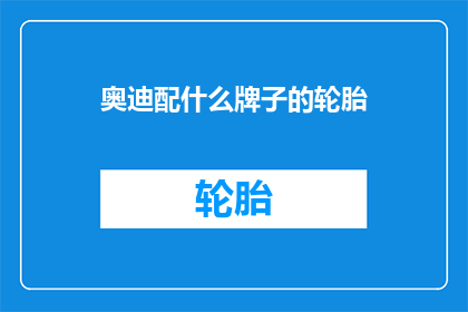 奥迪配什么牌子的轮胎