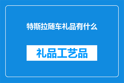 特斯拉随车礼品有什么