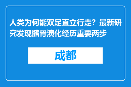 人类为何能双足直立行走？最新研究发现髂骨演化经历重要两步