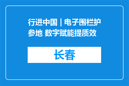 行进中国 | 电子围栏护参地 数字赋能提质效