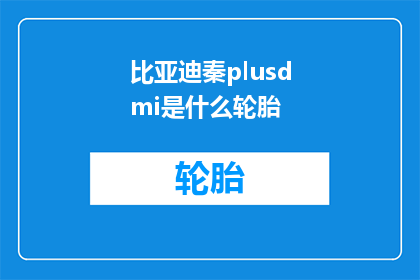 比亚迪秦plusdmi是什么轮胎(比亚迪秦plusdmi搭载的轮胎是什么？)