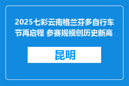 2025七彩云南格兰芬多自行车节再启程 参赛规模创历史新高