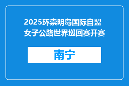 2025环崇明岛国际自盟女子公路世界巡回赛开赛