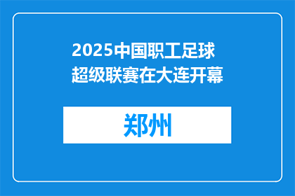 2025中国职工足球超级联赛在大连开幕