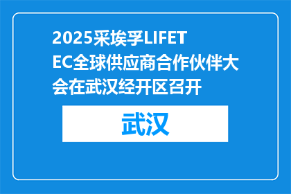2025采埃孚LIFETEC全球供应商合作伙伴大会在武汉经开区召开