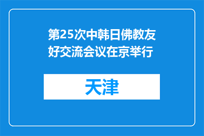 第25次中韩日佛教友好交流会议在京举行