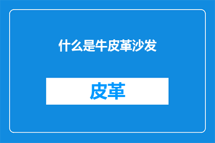什么是牛皮革沙发