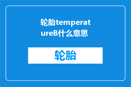 轮胎temperatureB什么意思(轮胎温度B的含义是什么？)