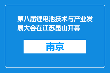 第八届锂电池技术与产业发展大会在江苏昆山开幕