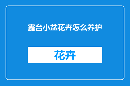 露台小盆花卉怎么养护(如何精心养护露台小盆花卉？)
