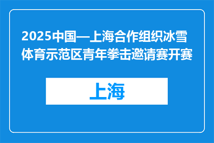 2025中国—上海合作组织冰雪体育示范区青年拳击邀请赛开赛