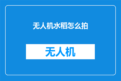 无人机水稻怎么拍(无人机技术如何助力水稻摄影艺术？)