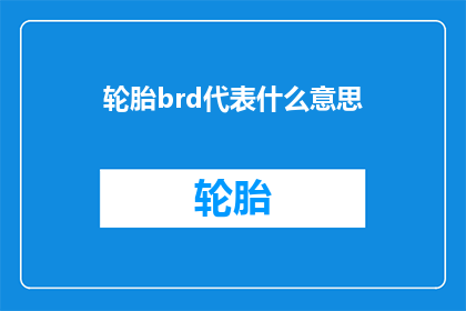 轮胎brd代表什么意思(轮胎brd代表什么含义？)