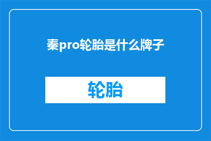 秦pro轮胎是什么牌子(秦Pro轮胎品牌是何方神圣？)