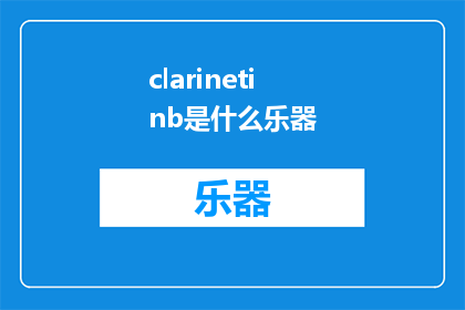 clarinetinb是什么乐器(ClarinetWhatisthismusicalinstrument)