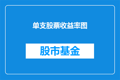 单支股票收益率图(如何绘制单支股票的收益率图？)